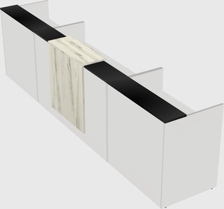 Modern long reception desk