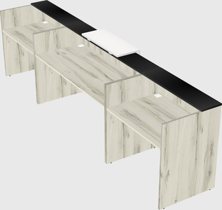 Modern long reception desk