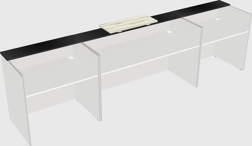 Modern long reception desk
