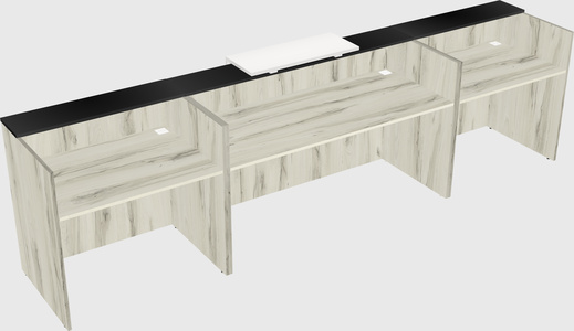 Modern long reception desk