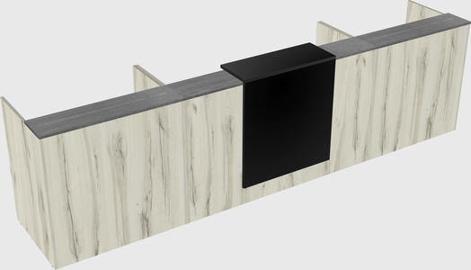 Modern long reception desk