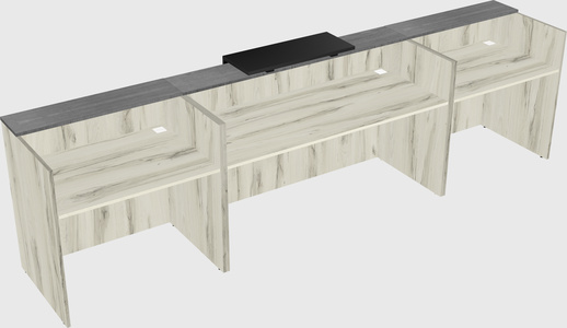 Modern long reception desk