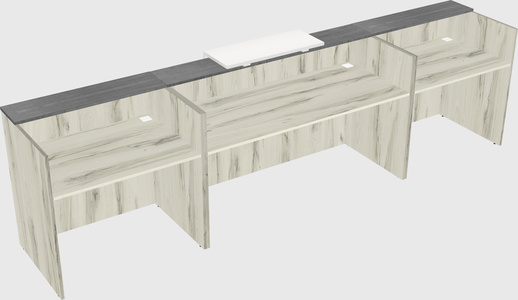 Modern long reception desk