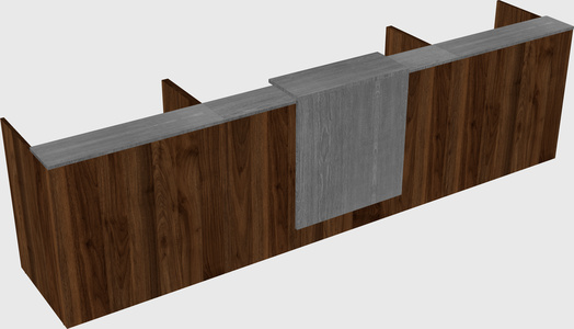Modern long reception desk