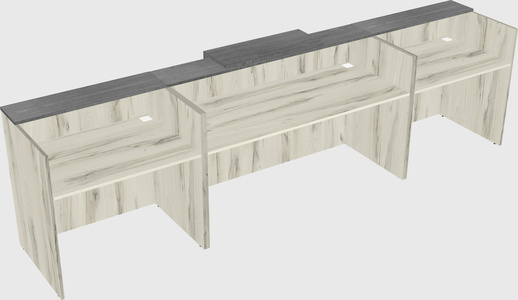Modern long reception desk