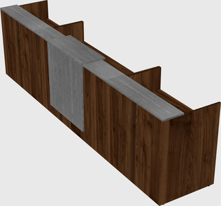 Modern long reception desk
