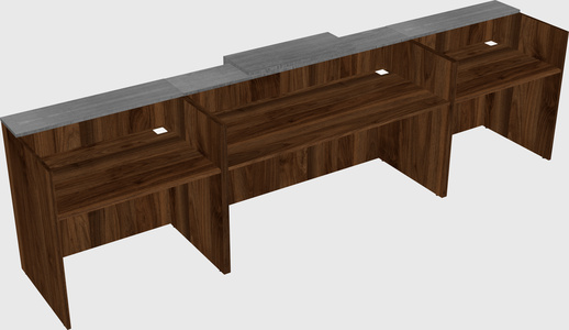 Modern long reception desk