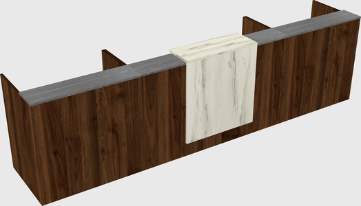 Modern long reception desk
