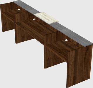 Modern long reception desk