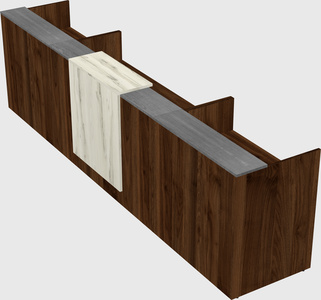 Modern long reception desk