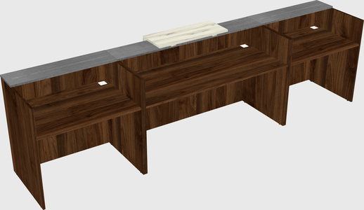 Modern long reception desk