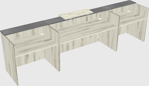 Modern long reception desk