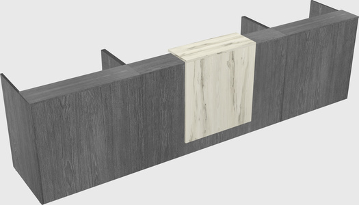 Modern long reception desk
