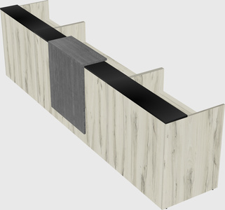 Modern long reception desk