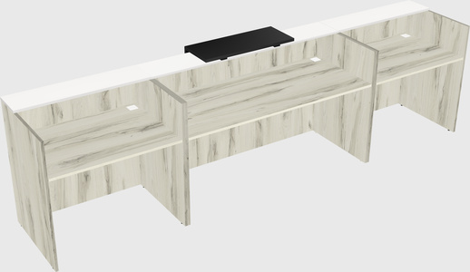 Modern long reception desk