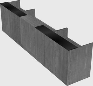 Modern long reception desk