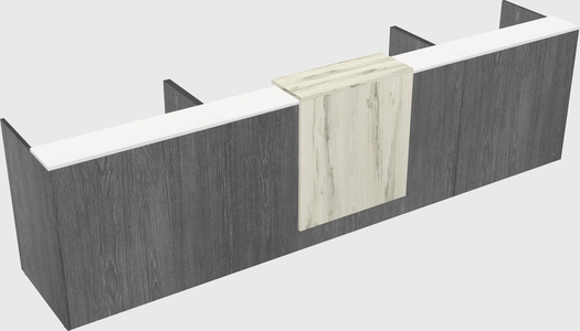 Modern long reception desk