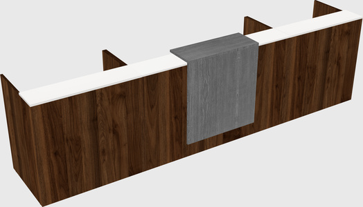 Modern long reception desk