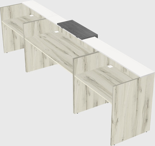 Modern long reception desk