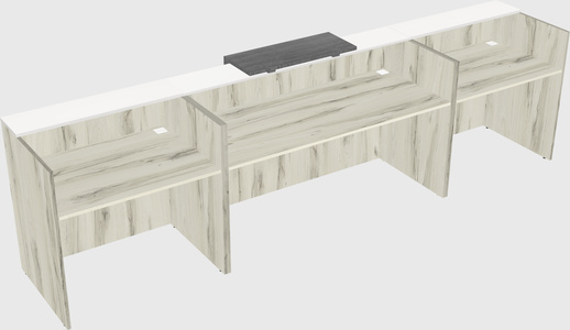 Modern long reception desk