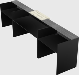 Modern long reception desk