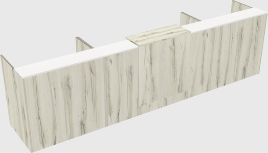 Modern long reception desk