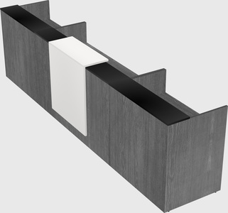 Modern long reception desk