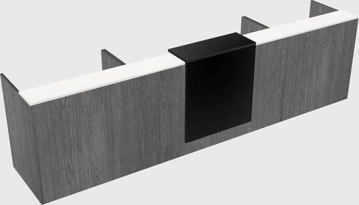 Modern long reception desk