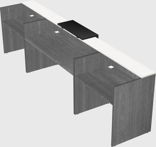 Modern long reception desk