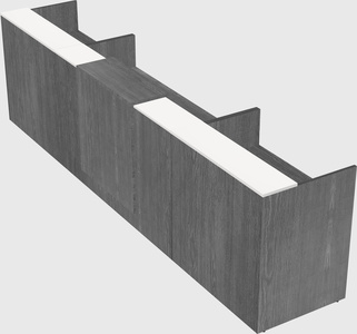 Modern long reception desk