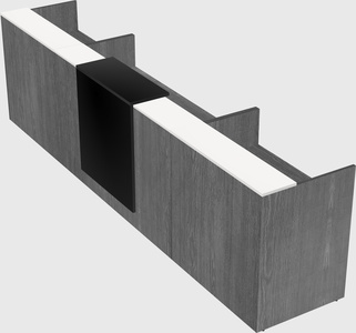 Modern long reception desk