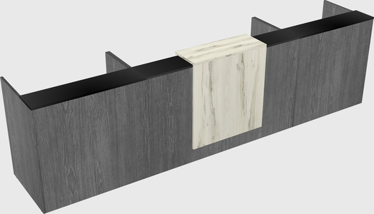 Modern long reception desk