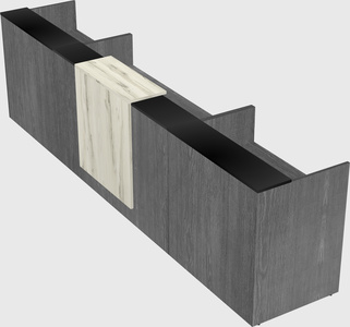Modern long reception desk