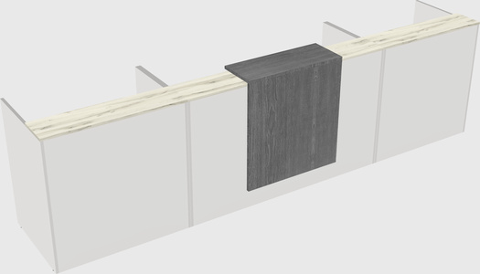 Modern long reception desk