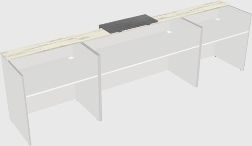 Modern long reception desk
