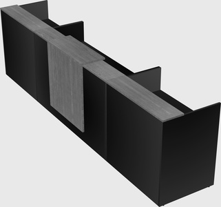Modern long reception desk