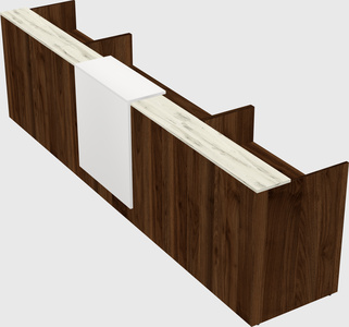 Modern long reception desk