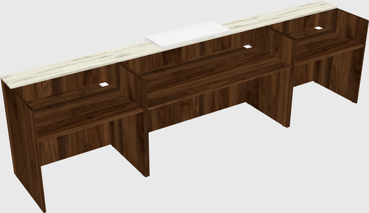 Modern long reception desk
