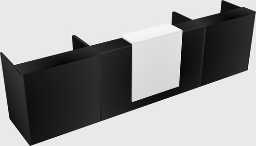 Modern long reception desk