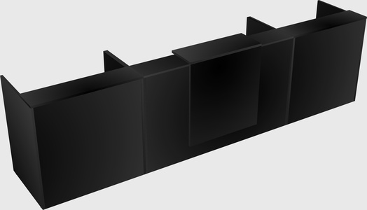 Modern long reception desk