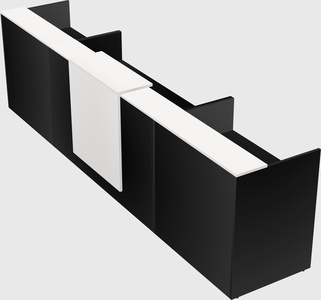 Modern long reception desk