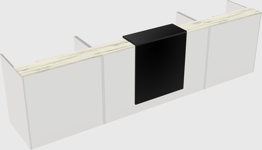 Modern long reception desk