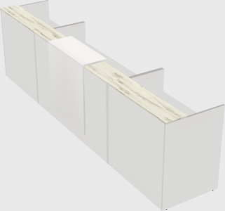 Modern long reception desk