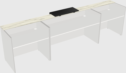 Modern long reception desk