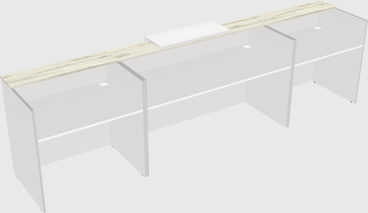 Modern long reception desk