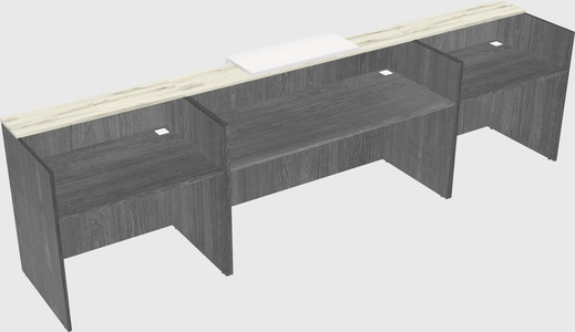 Modern long reception desk