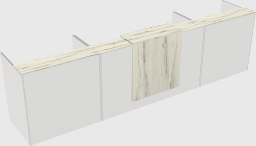Modern long reception desk