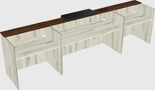 Modern long reception desk