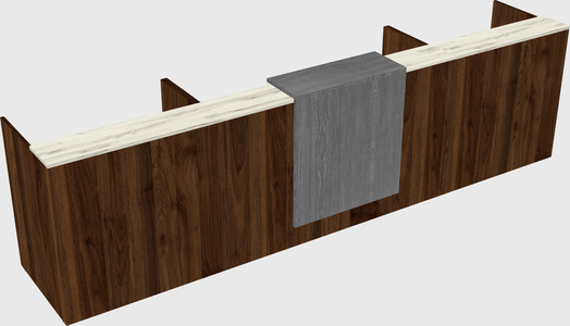 Modern long reception desk