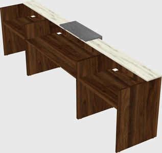 Modern long reception desk